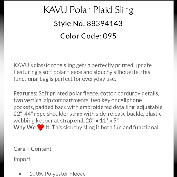 Free People, KAVU Polar Plaid Sling. - Picture 5 of 5